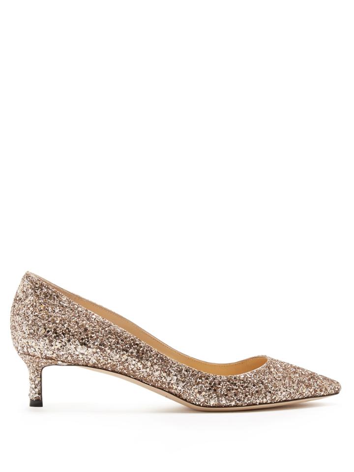 Jimmy Choo Romy 40mm Glitter Pumps