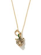 Matchesfashion.com Yvonne Lon - Leopard Diamond, Onyx & Gold Pendant Necklace - Womens - Yellow Gold
