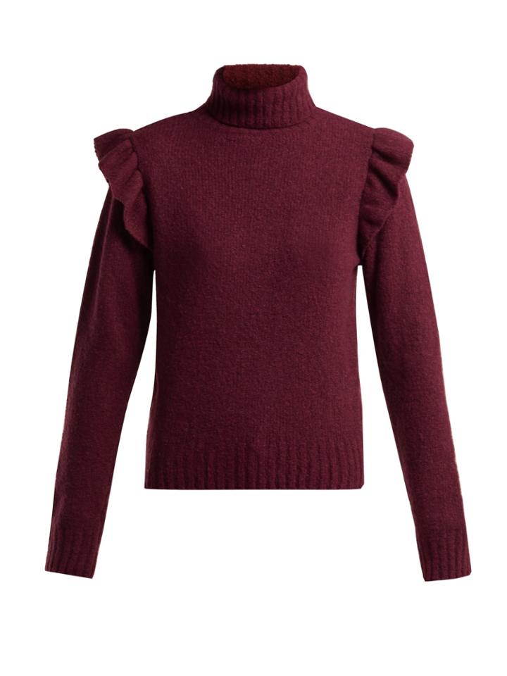 Masscob Ada Ruffled Roll-neck Wool-blend Sweater