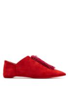 Christian Louboutin Mediana Suede Backless Slipper Shoes