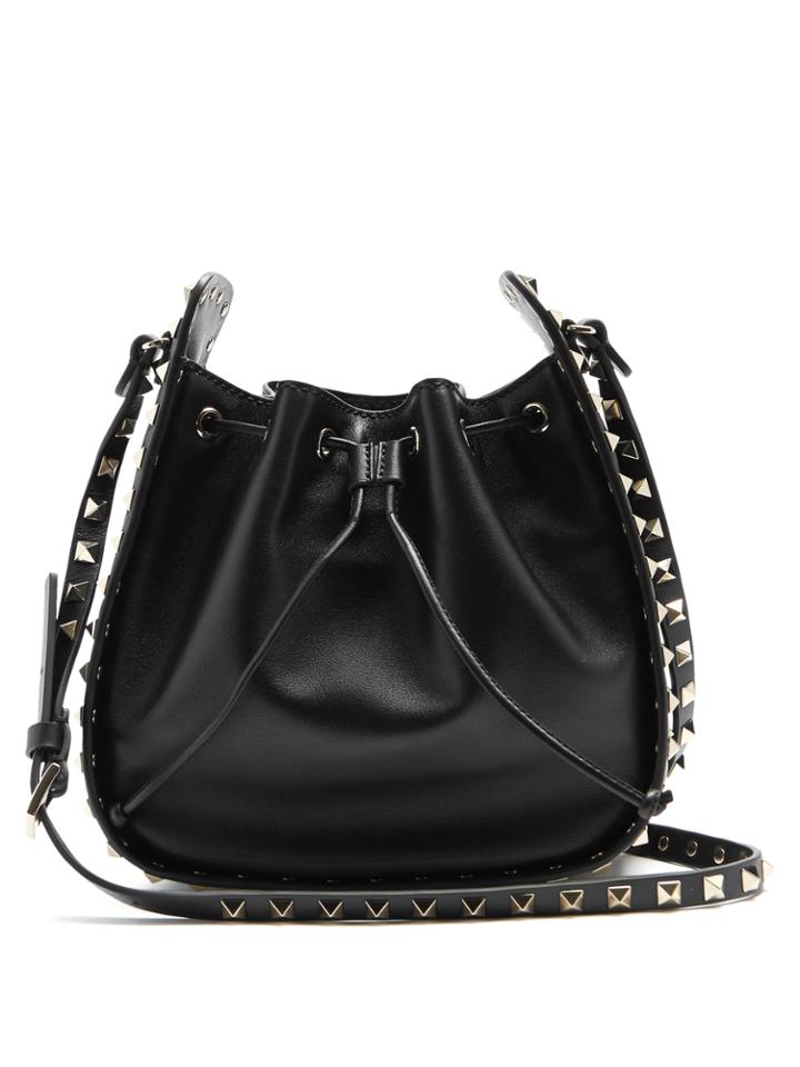 Valentino Rockstud Leather Bucket Bag