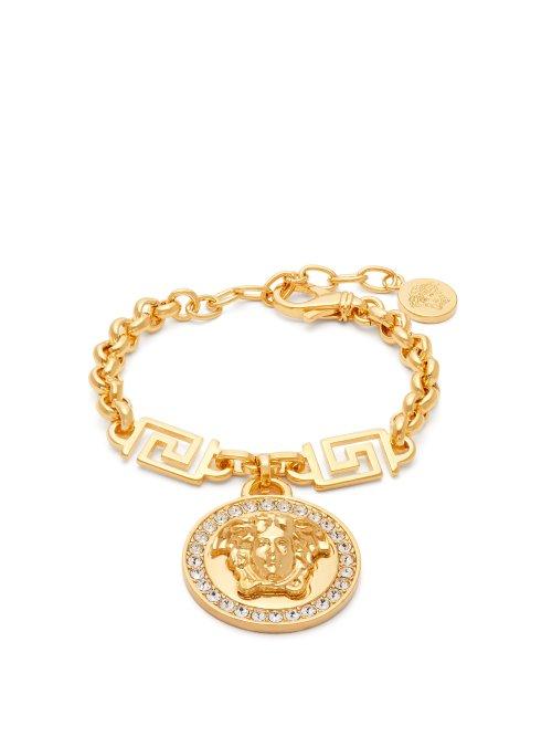 Matchesfashion.com Versace - Medusa Charm Chain Link Bracelet - Womens - Gold