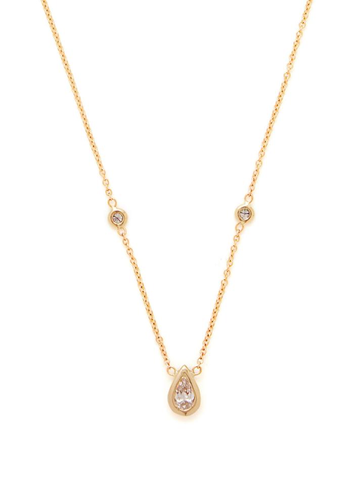 Jacquie Aiche Gold And Pear-cut Diamond Necklace