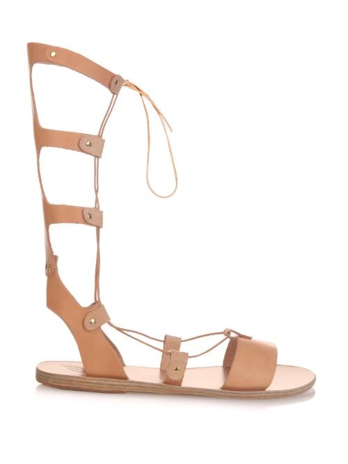 Ancient Greek Sandals Thebes Gladiator Lace-up Leather Sandals
