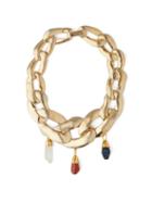 Matchesfashion.com Marni - Stone Embellished Chain Necklace - Womens - Gold