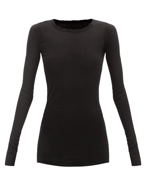 Rick Owens - Longline Jersey Long-sleeved T-shirt - Womens - Black