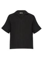 Matchesfashion.com Hecho - Textured Silk Blend Tunic Top - Mens - Black