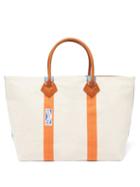 Haulier - Utility Large Striped Canvas Tote Bag - Womens - Cream