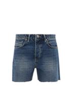 Matchesfashion.com Raey - Dad Cut Off Denim Shorts - Womens - Dark Blue