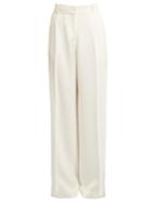 Ryan Roche Wide-leg Crepe Trousers