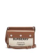 Matchesfashion.com Burberry - Title Mini Horseferry Logo-print Leather Bag - Womens - Tan Multi