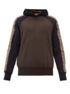 Matchesfashion.com Fendi - Ff-jacquard Jersey Hooded Sweatshirt - Mens - Black