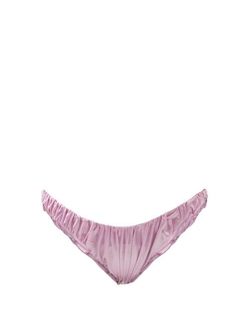 Isa Boulder - Jessie Ruched Bikini Briefs - Womens - Light Pink