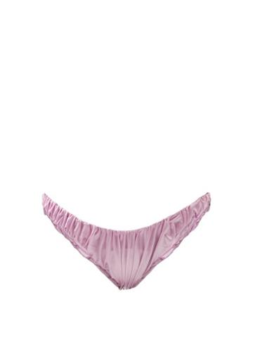 Isa Boulder - Jessie Ruched Bikini Briefs - Womens - Light Pink