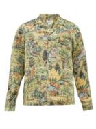 Matchesfashion.com President's - Rangi Mughal Print Silk Charmeuse Shirt - Mens - Green