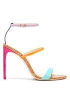Matchesfashion.com Sophia Webster - Rosalind Rainbow Cork Sole Sandals - Womens - Multi