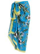 Matchesfashion.com Diane Von Furstenberg - Bolan Linen Blend Sarong - Womens - Blue Print