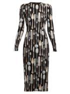 Matchesfashion.com Dolce & Gabbana - Cutlery Print Dress - Womens - Black Print