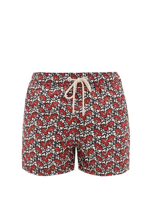 Matchesfashion.com Atalaye - Baikan Floral-print Swim Shorts - Mens - Red