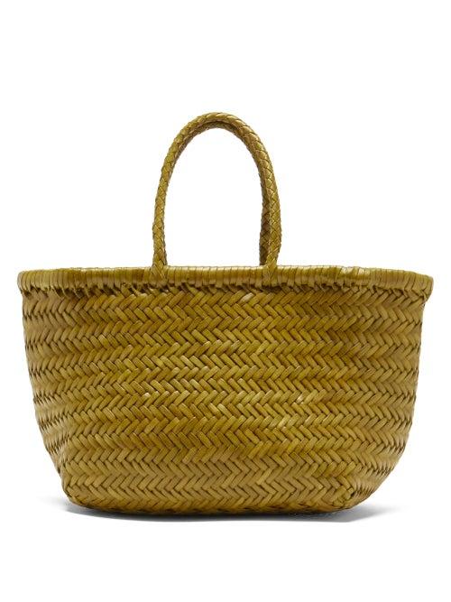 Matchesfashion.com Dragon Diffusion - Triple Jump Small Woven-leather Tote Bag - Womens - Green