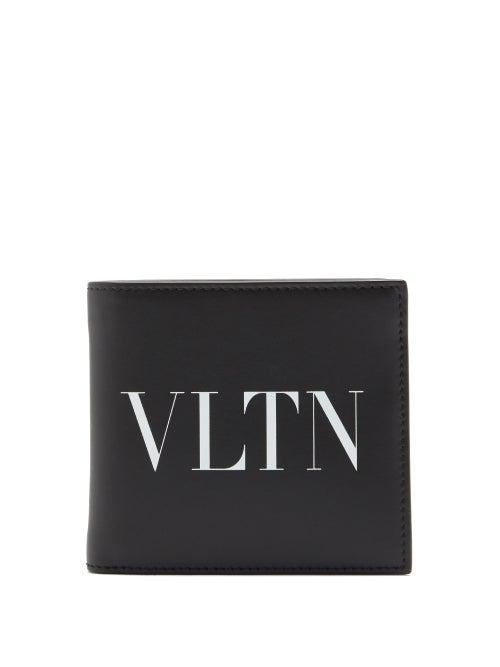 Matchesfashion.com Valentino Garavani - Logo-print Leather Bi-fold Wallet - Mens - Black