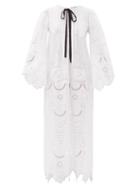 Matchesfashion.com Vita Kin - Avalon Broderie-anglaise Linen Maxi Dress - Womens - White