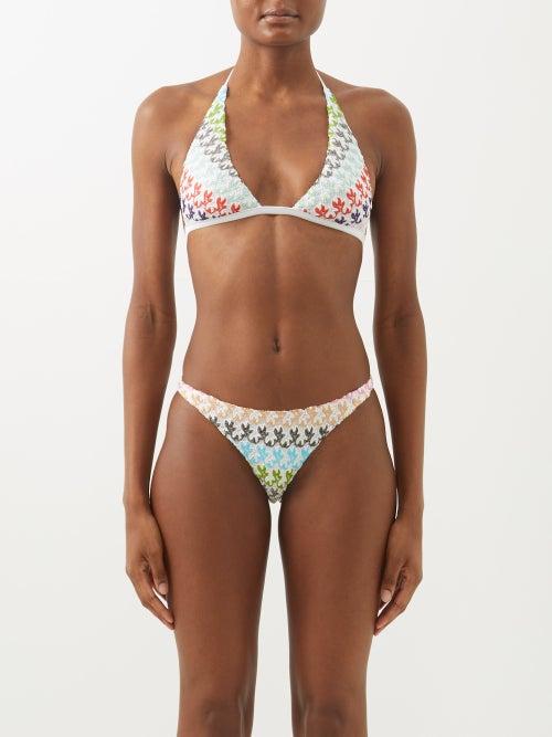 Missoni - Striped Halterneck Bikini - Womens - Multi Stripe