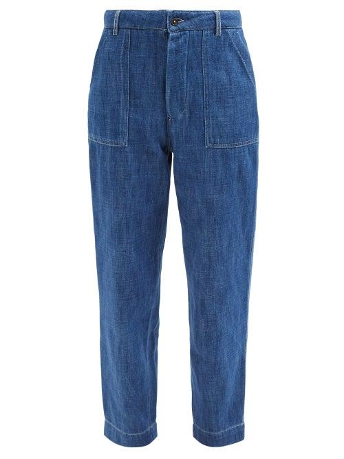 Officine Gnrale - Saskia Patch-pocket Tapered-leg Jeans - Womens - Denim