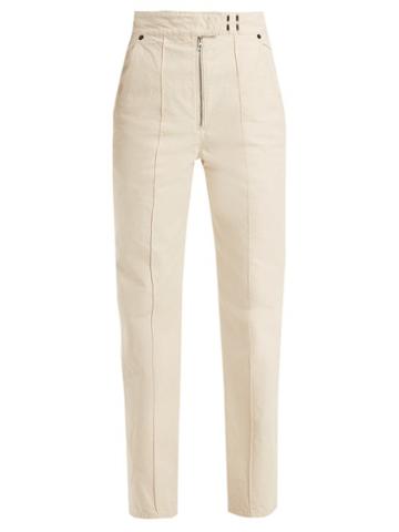Matchesfashion.com Isabel Marant - Nuk High Rise Straight Leg Trousers - Womens - Cream