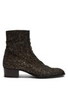 Matchesfashion.com Saint Laurent - Wyatt Glitter Chelsea Boots - Mens - Multi