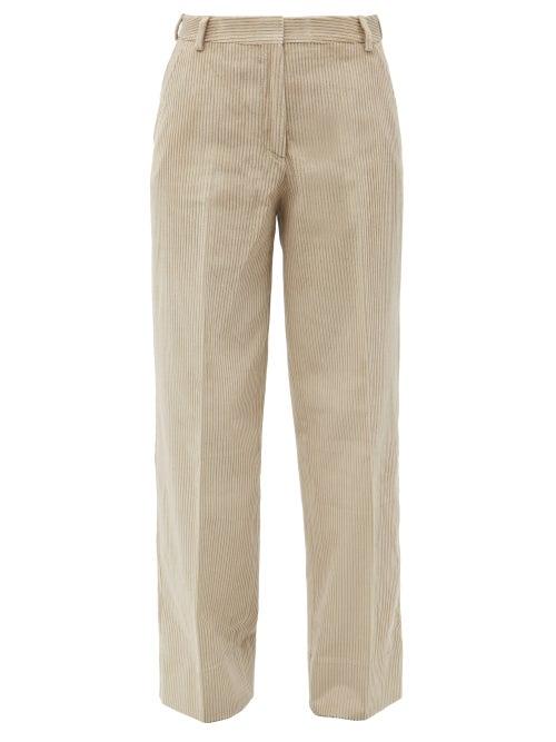 Officine Gnrale - Sally Garment-dyed Cotton-corduroy Trousers - Womens - Beige