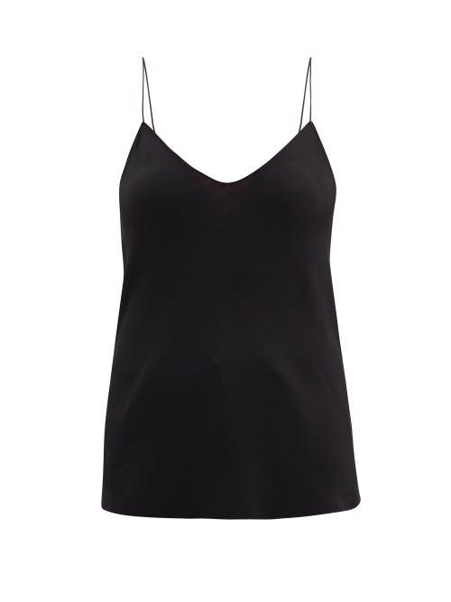 Matchesfashion.com Raey - Thin-strap Silk Crepe De Chine Cami Top - Womens - Black
