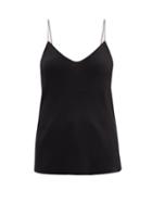 Matchesfashion.com Raey - Thin-strap Silk Crepe De Chine Cami Top - Womens - Black