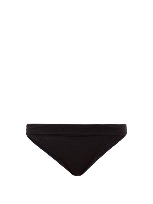 Matchesfashion.com Heidi Klein - High Rise Fold Over Bikini Briefs - Womens - Black