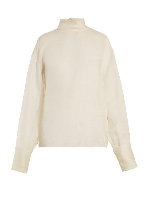 Matchesfashion.com The Row - Karlee Organza Blouse - Womens - Ivory