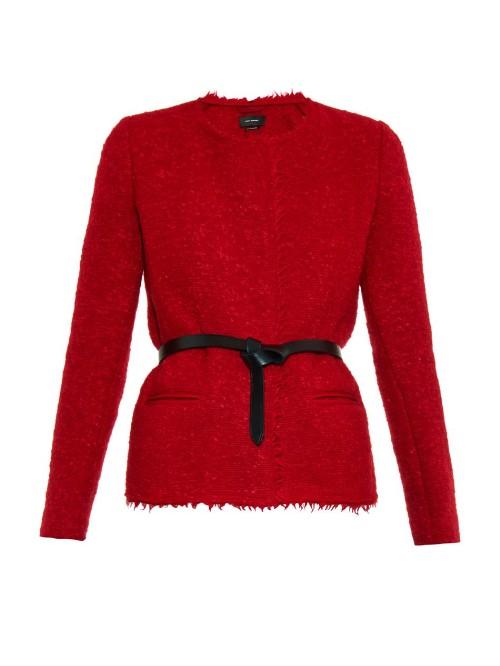 Isabel Marant Satchell Belted Textured Jacket