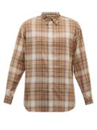 Auralee - Plaid Wool-blend Shirt - Mens - Beige Multi