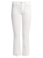 Stella Mccartney Floral-embroidered Cropped Kick-flare Jeans