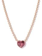 Irene Neuwirth - Heart Tourmaline & 18kt Rose-gold Necklace - Womens - Pink