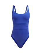 Matchesfashion.com Eres - Duni Ribbed Swimsuit - Womens - Blue