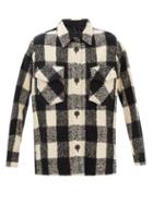 Nili Lotan - Lenore Check Tweed Shirt Jacket - Womens - Black White