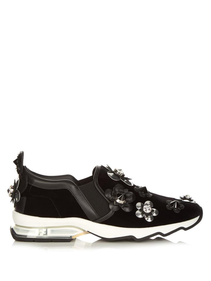 Fendi Flowerland Velvet Trainers