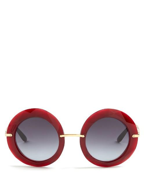Dolce & Gabbana Round-frame Acetate Sunglasses