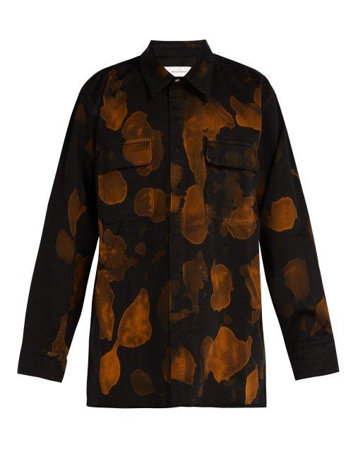 Matchesfashion.com Marques'almeida - Bleached Denim Shirt - Mens - Black