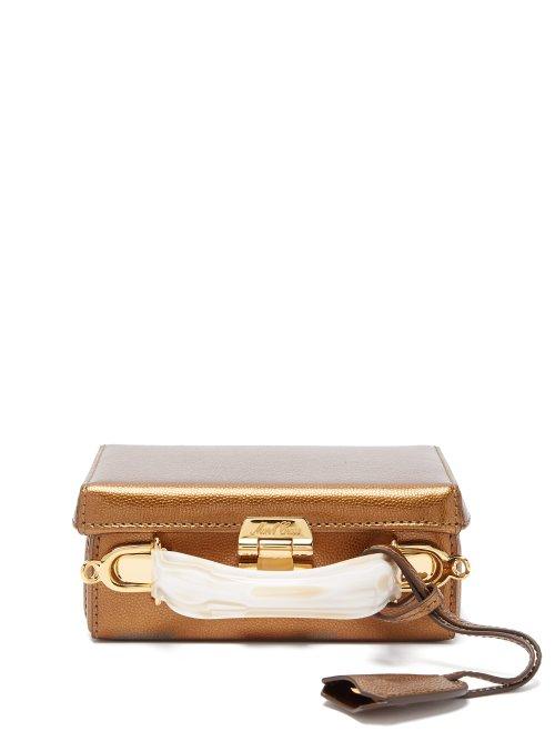 Matchesfashion.com Mark Cross - Grace Mini Leather Cross Body Bag - Womens - Bronze