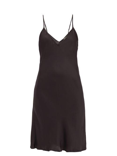 Matchesfashion.com Mes Demoiselles - Loulou Satin Slip Dress - Womens - Black