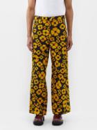 Marni X Carhartt - X Carhartt Wip Floral-print Cotton Trousers - Mens - Black Yellow