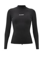 Matchesfashion.com Jil Sander - Logo-print Rash Guard Swim Top - Womens - Black