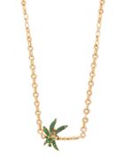 Matchesfashion.com Yvonne Lon - Tsavorite & 18kt Gold Palm Tree Necklace - Womens - Green Gold