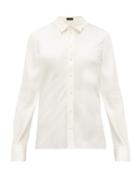 Matchesfashion.com Joseph - Silk Satin Shirt - Womens - Ivory